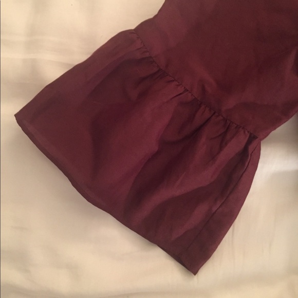 RSVP by Talbots Burgundy Black Formal Blouse - Picture 5 of 7
